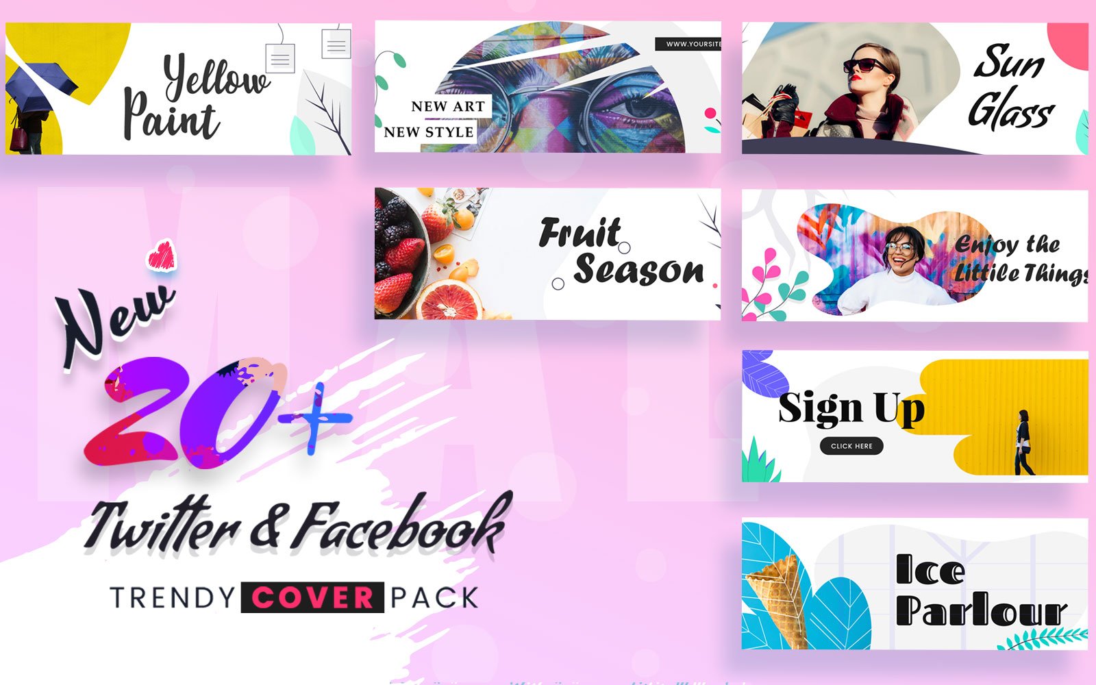 Facebook And Twitter Cover Social Media Template