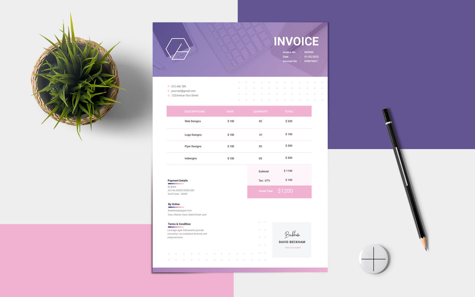 The Minimal Invoice - Corporate Identity Template