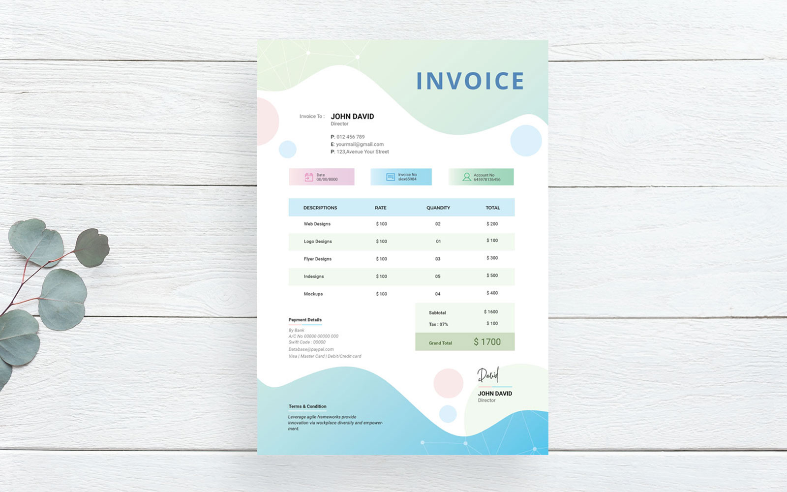 The Minimal Invoice - Corporate Identity Template