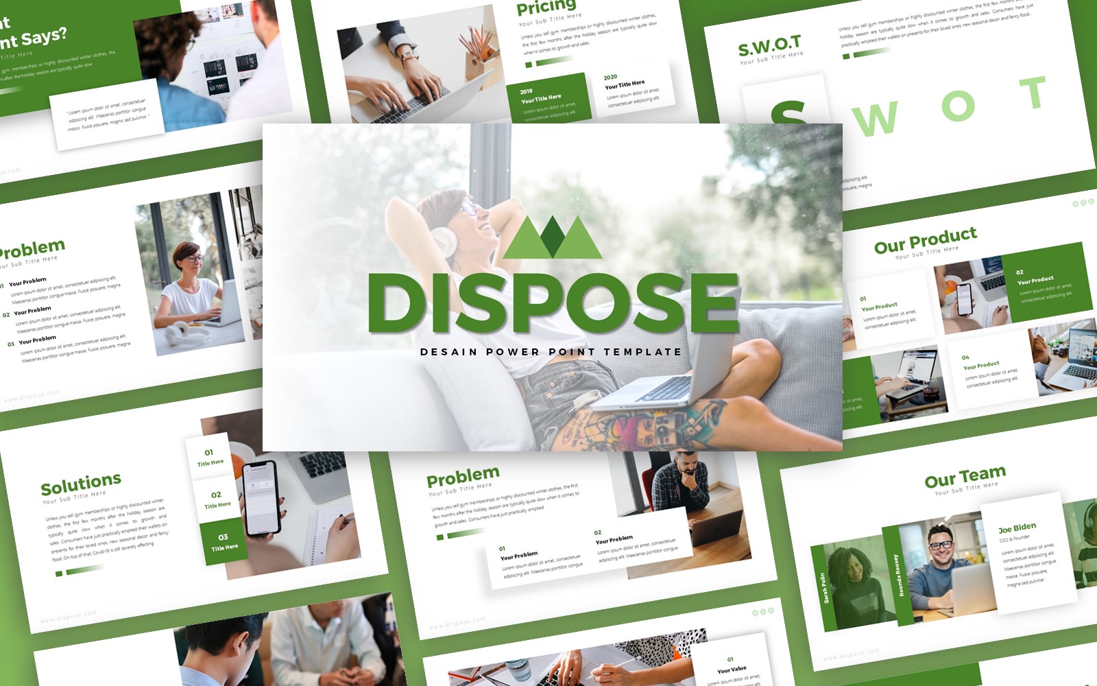 Dispose Business Presentation PowerPoint template