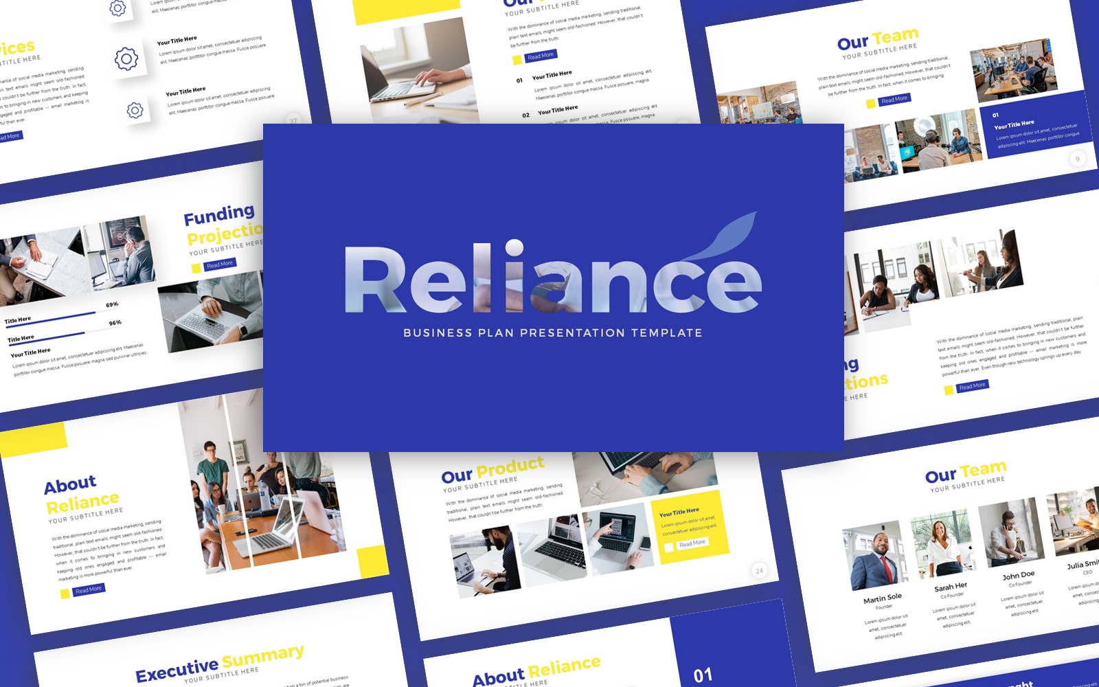 Reliance Business Presentation PowerPoint template