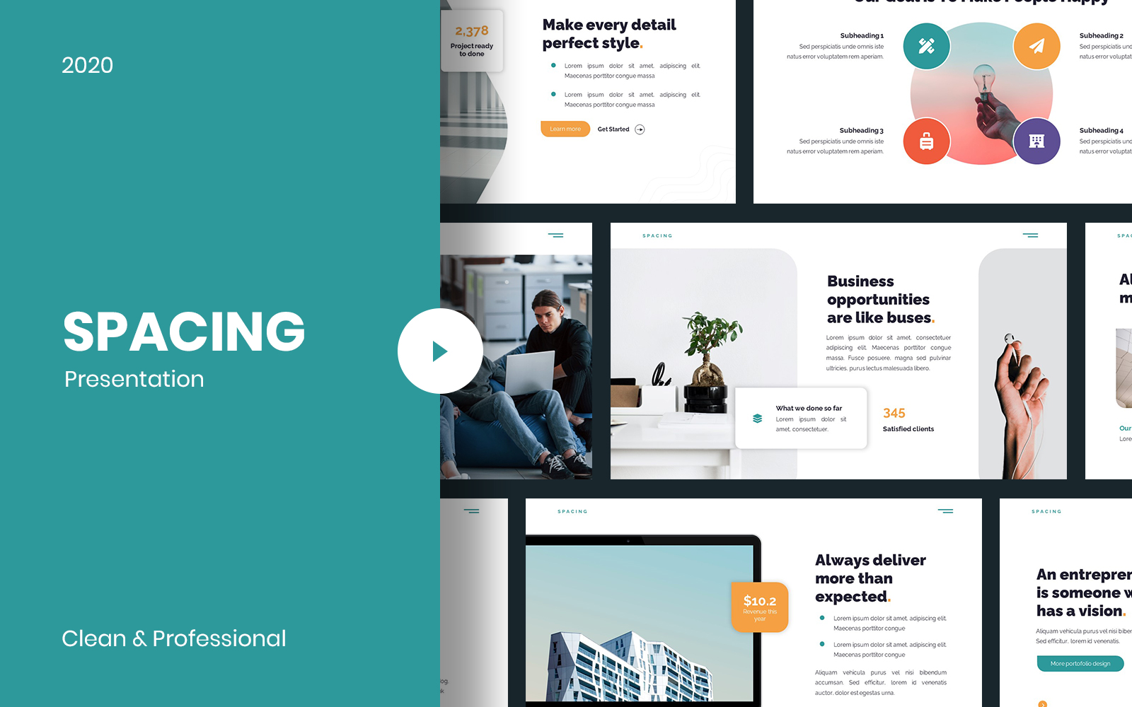 Spacing Creative PowerPoint template