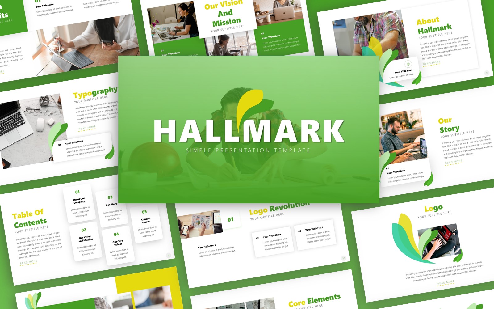 Hallmark Brand Guidelines Presentation PowerPoint template