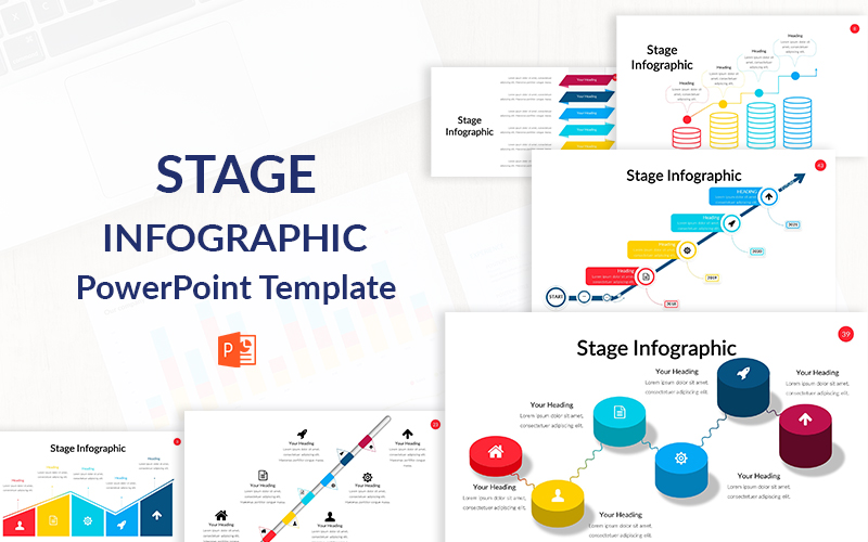 Stage Infographic PowerPoint template