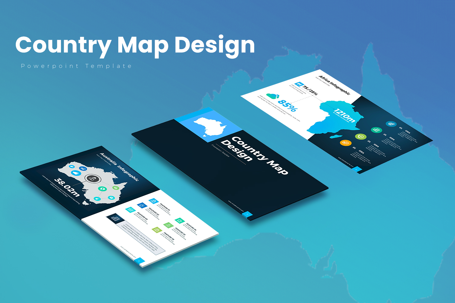 Country Map PowerPoint template