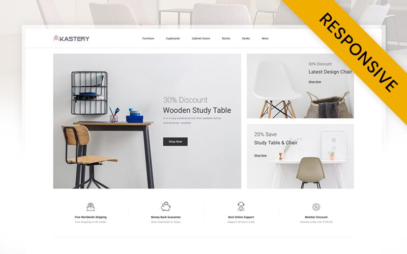 Kastery - Wood Furniture Store OpenCart Template