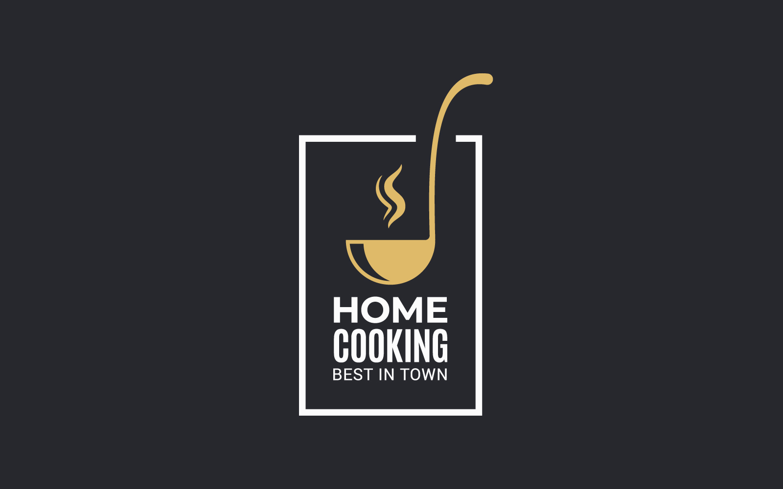 Home Cooking with Ladle Logo Template