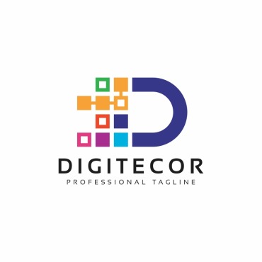 Identitybrandingcolorfulcorporatecubedesigndigitaldigital Cubedigital Logo Templates 151398