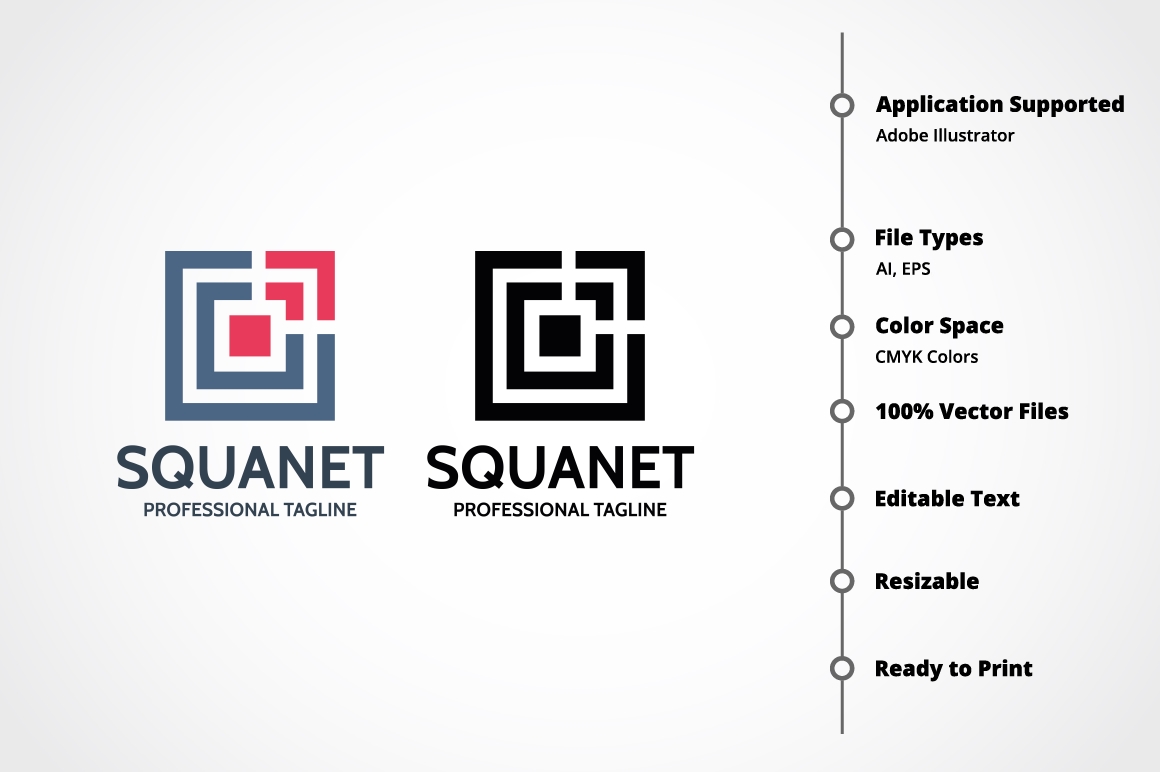 Square Net Logo Template
