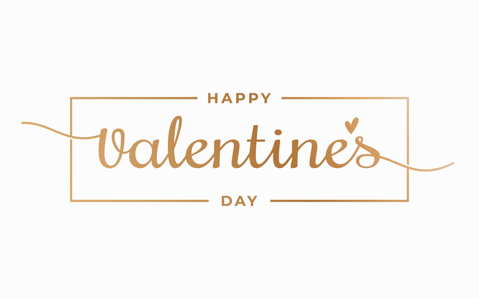 Valentines Day Border. Gold Valentines Day. - Corporate Identity Template