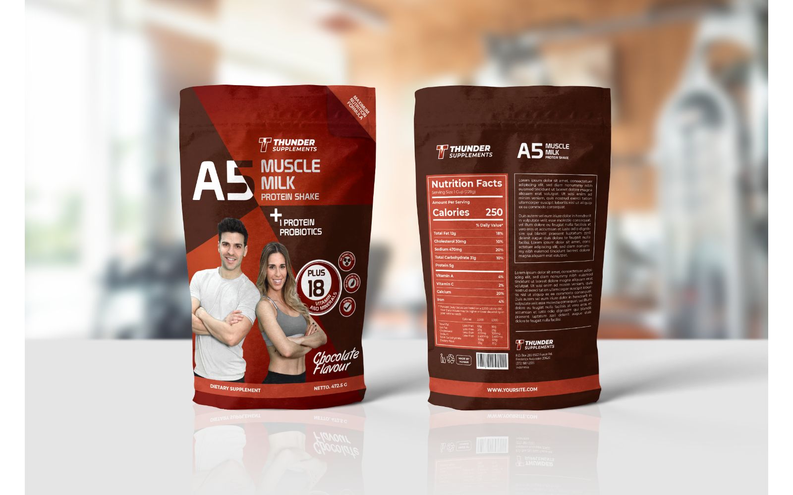 Packaging  Muscle Milk - Corporate Identity Template