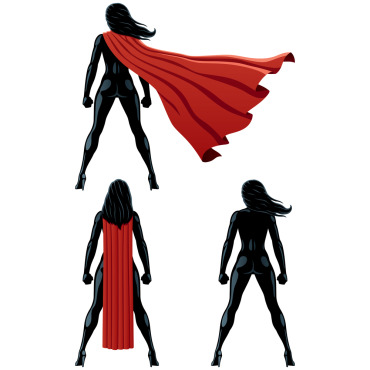 Female Superheroine Illustrations Templates 151794