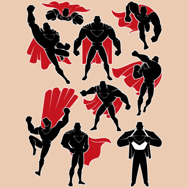 Super Hero Illustrations Templates 151835