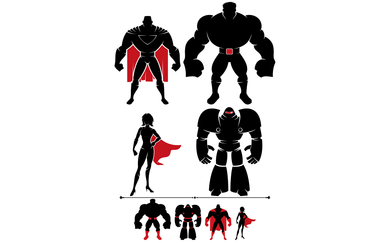 Superhero Silhouette - Illustration