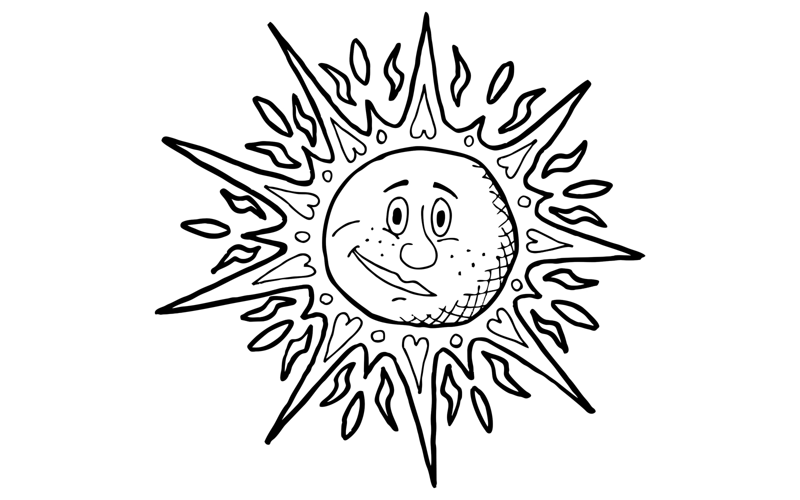 Sun Backgrounds Line Art - Illustration