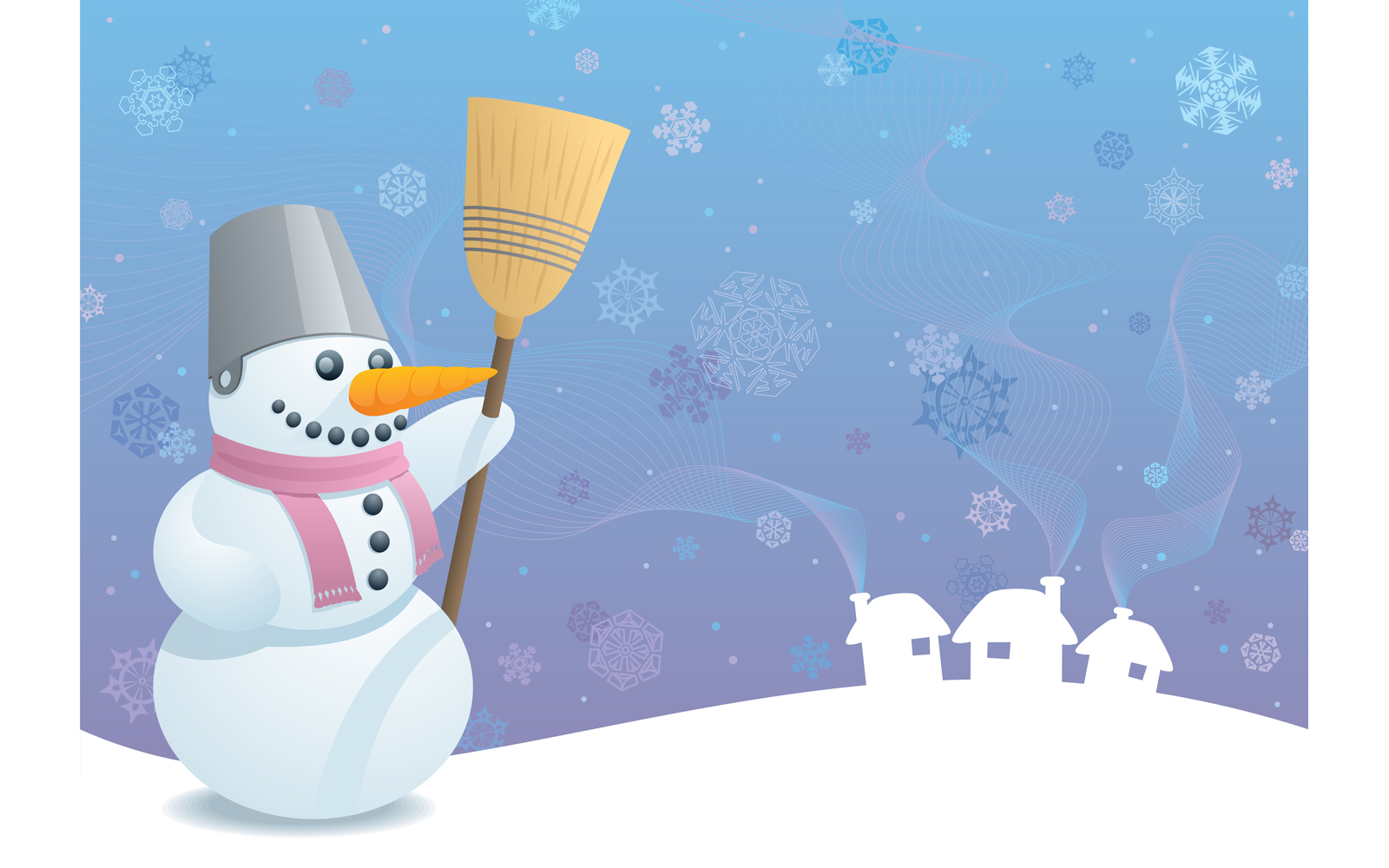 Snowman Background - Illustration