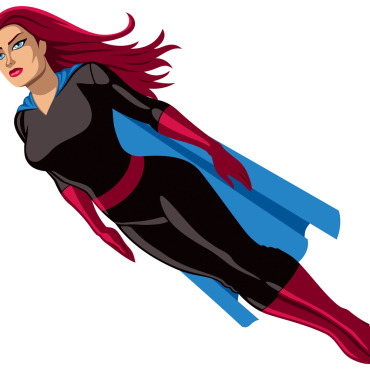 Female Superheroine Illustrations Templates 151890