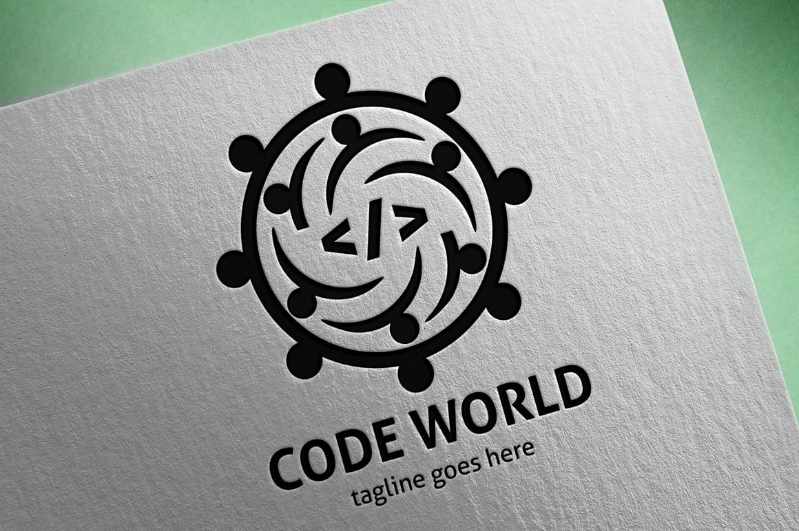 Code World Logo Template