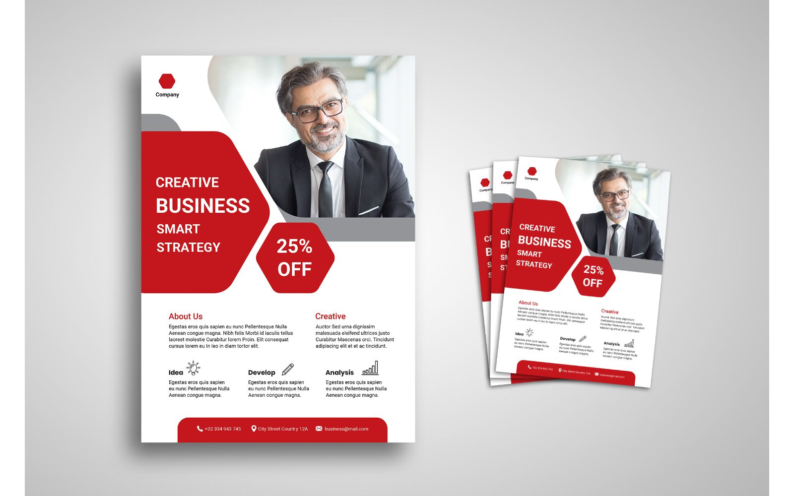 Flyer  Creative Agency Smart Strategy - Corporate Identity Template