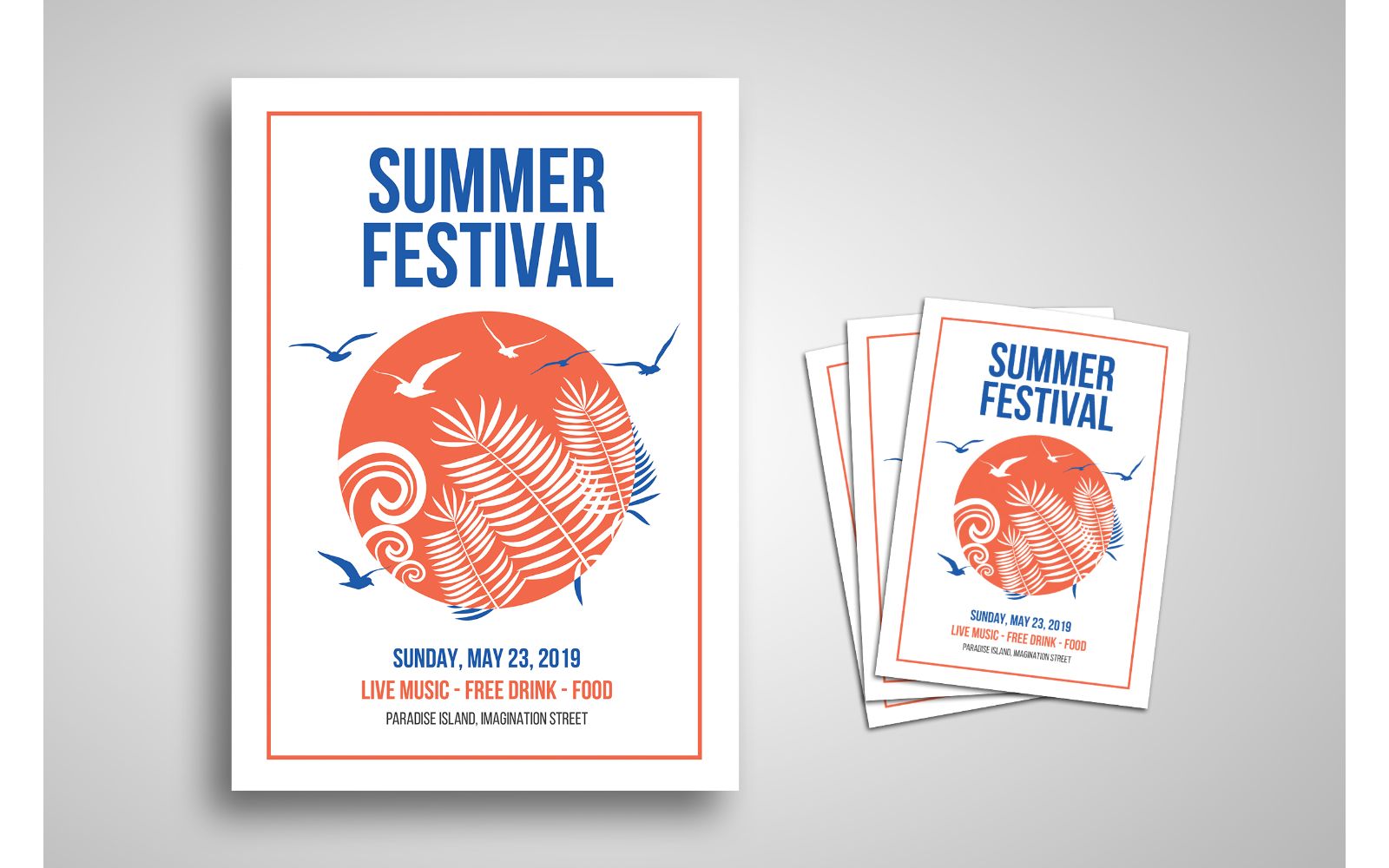 Flyer  Summer Festival - Corporate Identity Template