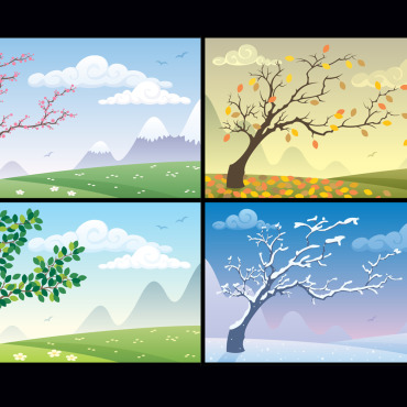 Seasons Seasonal Illustrations Templates 151990