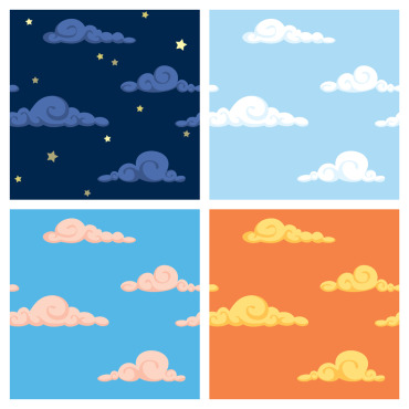 Seamless Sky Illustrations Templates 152000