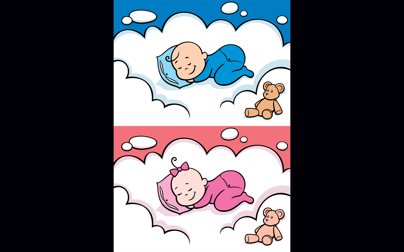 Sleeping Baby - Illustration