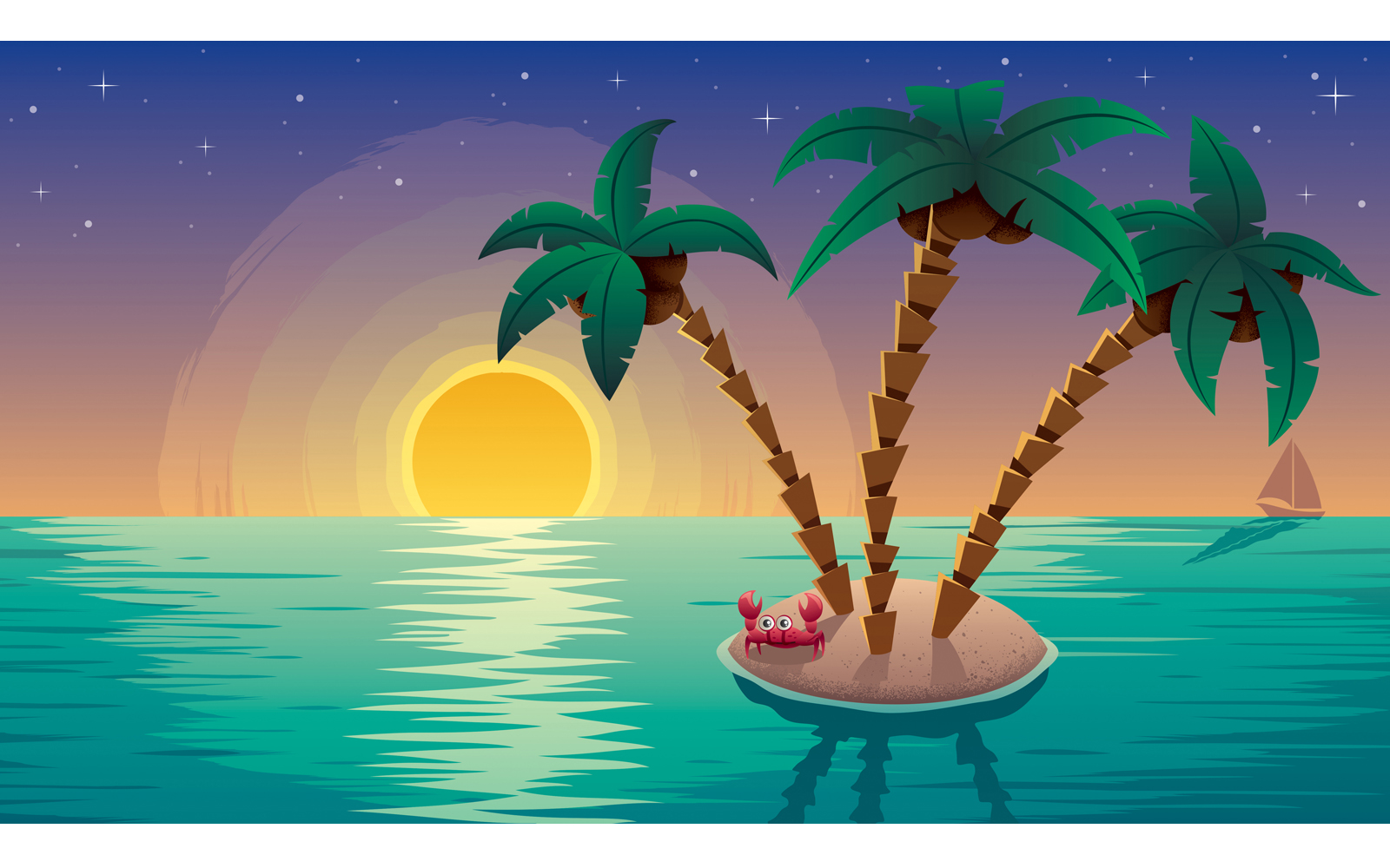 Small Island Landscape Subset - Illustration