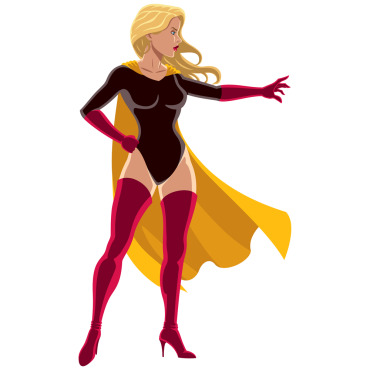 Female Superheroine Illustrations Templates 152048