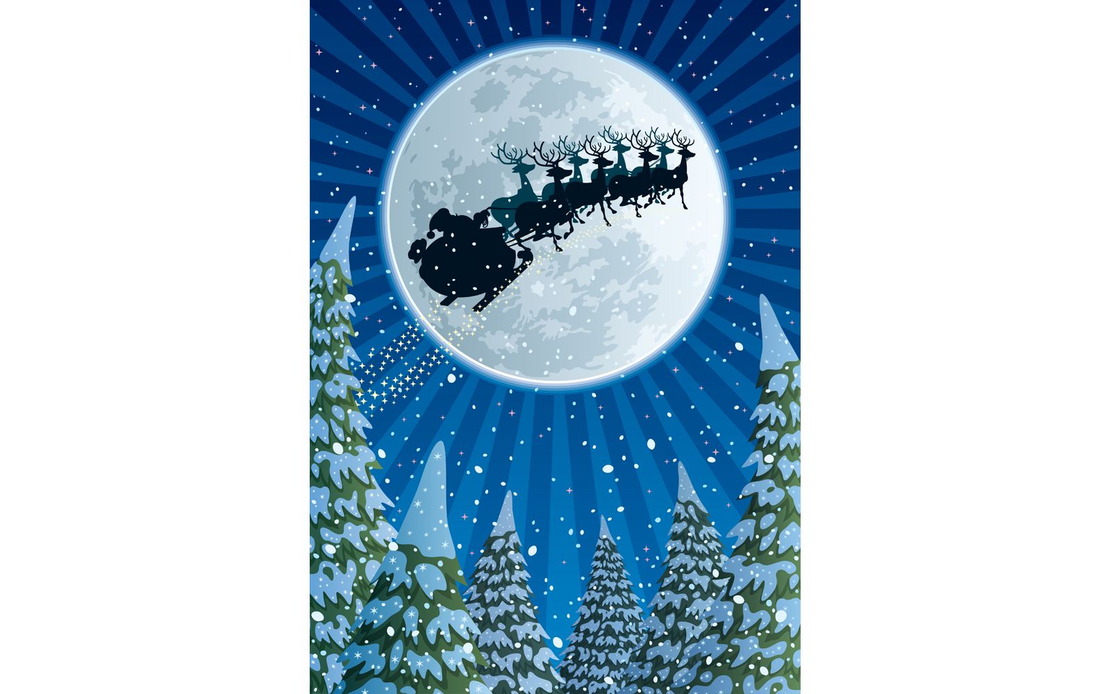 Santa Sleigh - Illustration