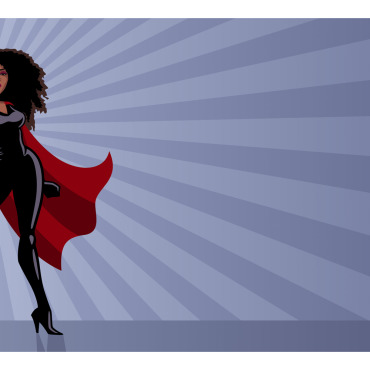 Cape Superheroine Illustrations Templates 152175