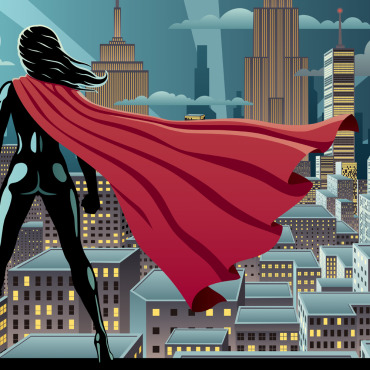 Female Superheroine Illustrations Templates 152177