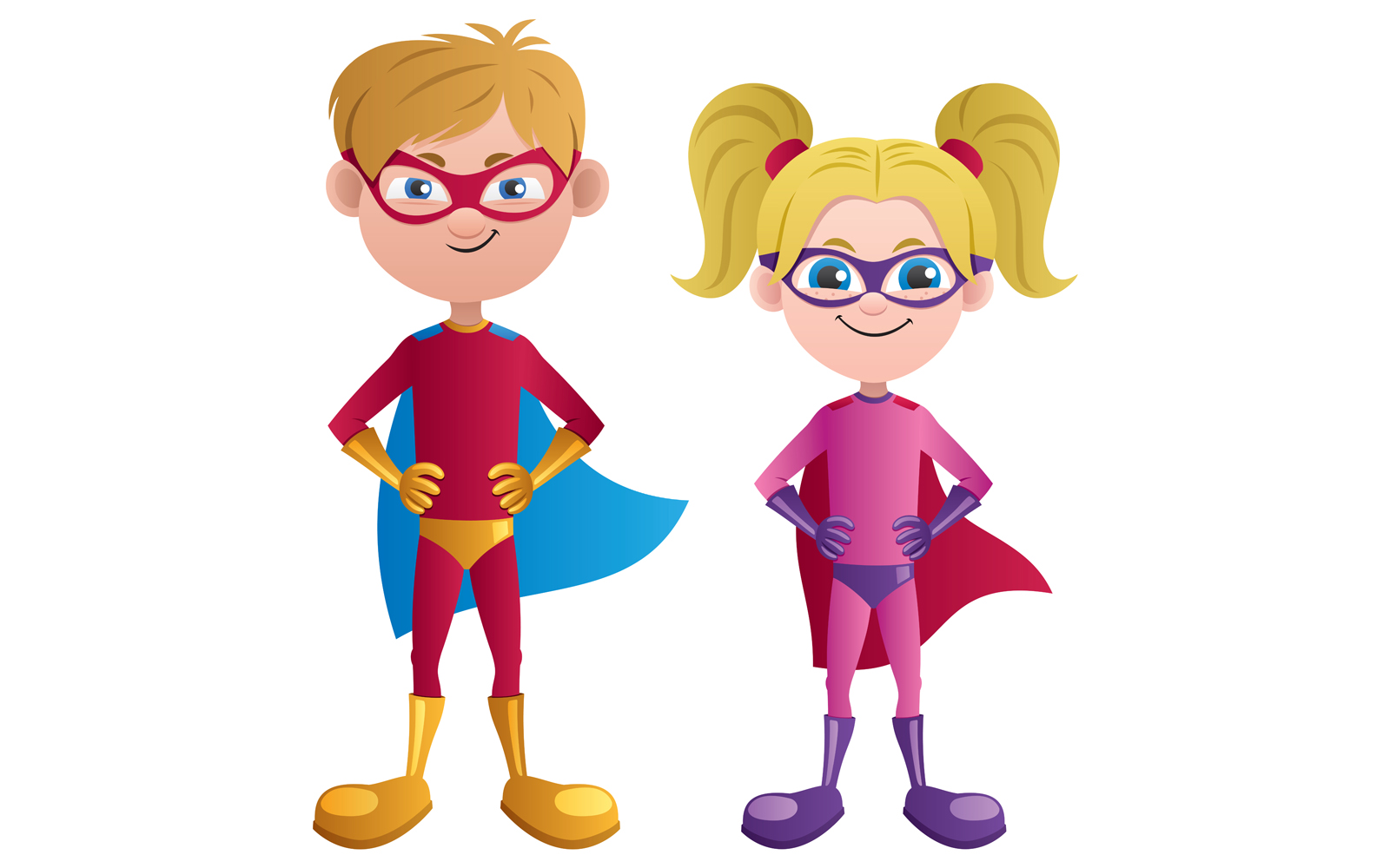 Super Kids Caucasian - Illustration