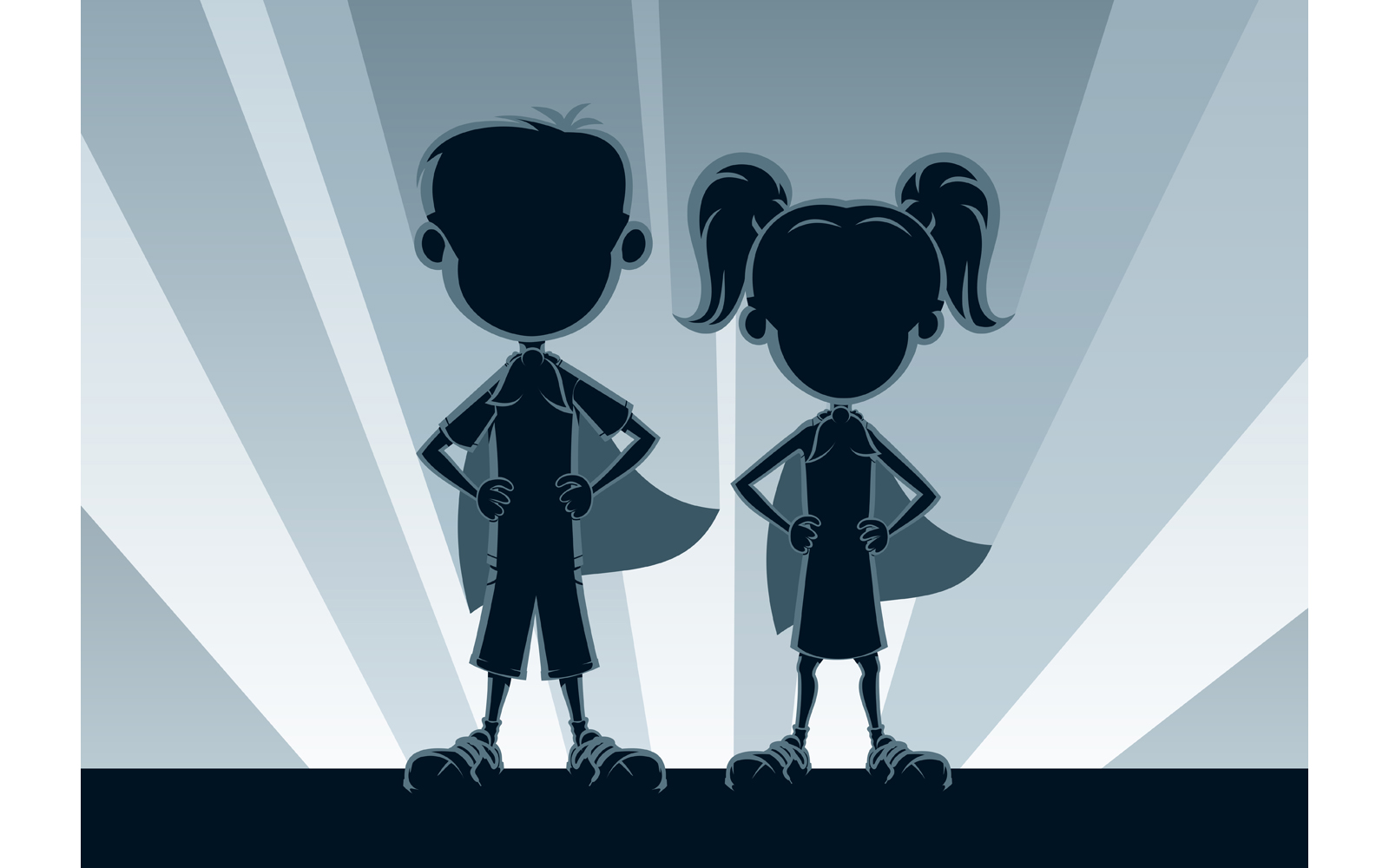 Super kids Silhouettes - Illustration