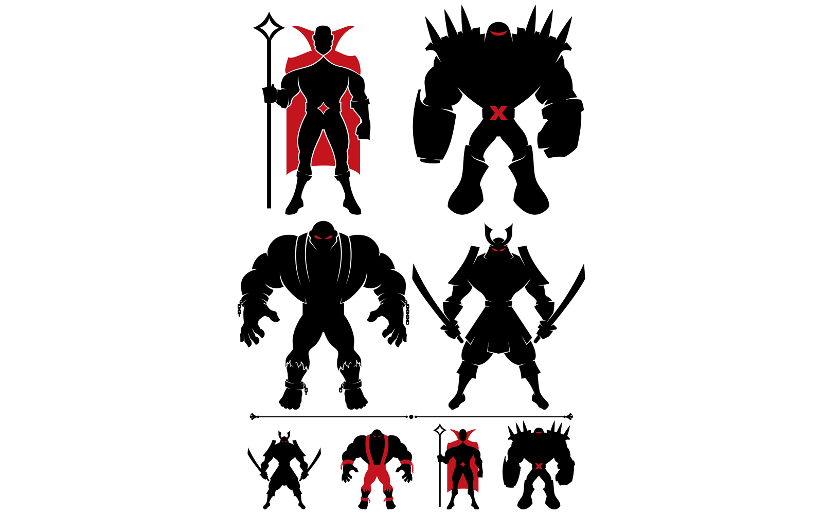 Supervillain Silhouette - Illustration