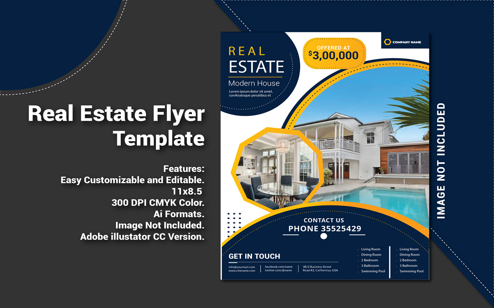 Modern Real Estate Flyer - Corporate Identity Template