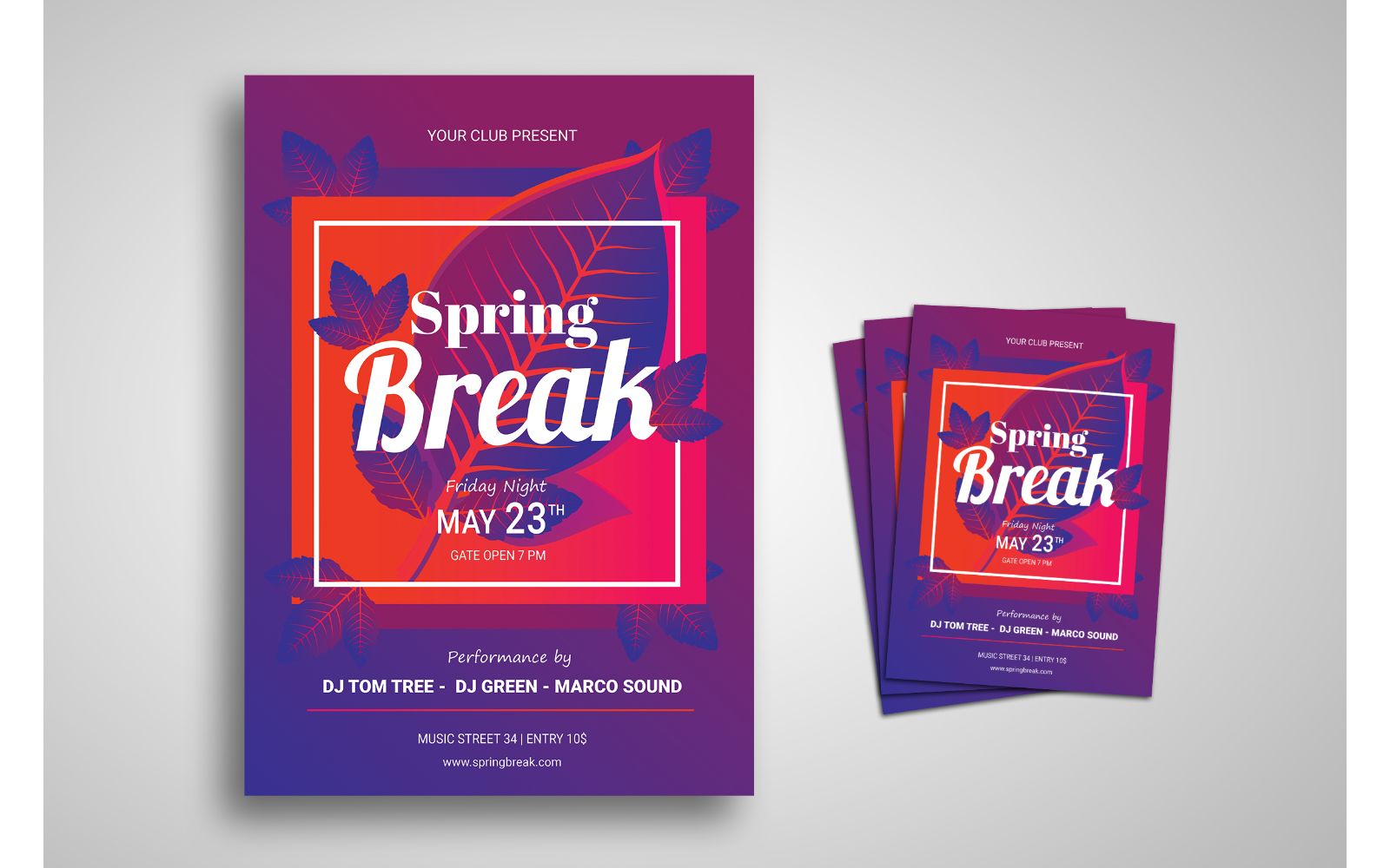 Flyer  Spring Break - Corporate Identity Template