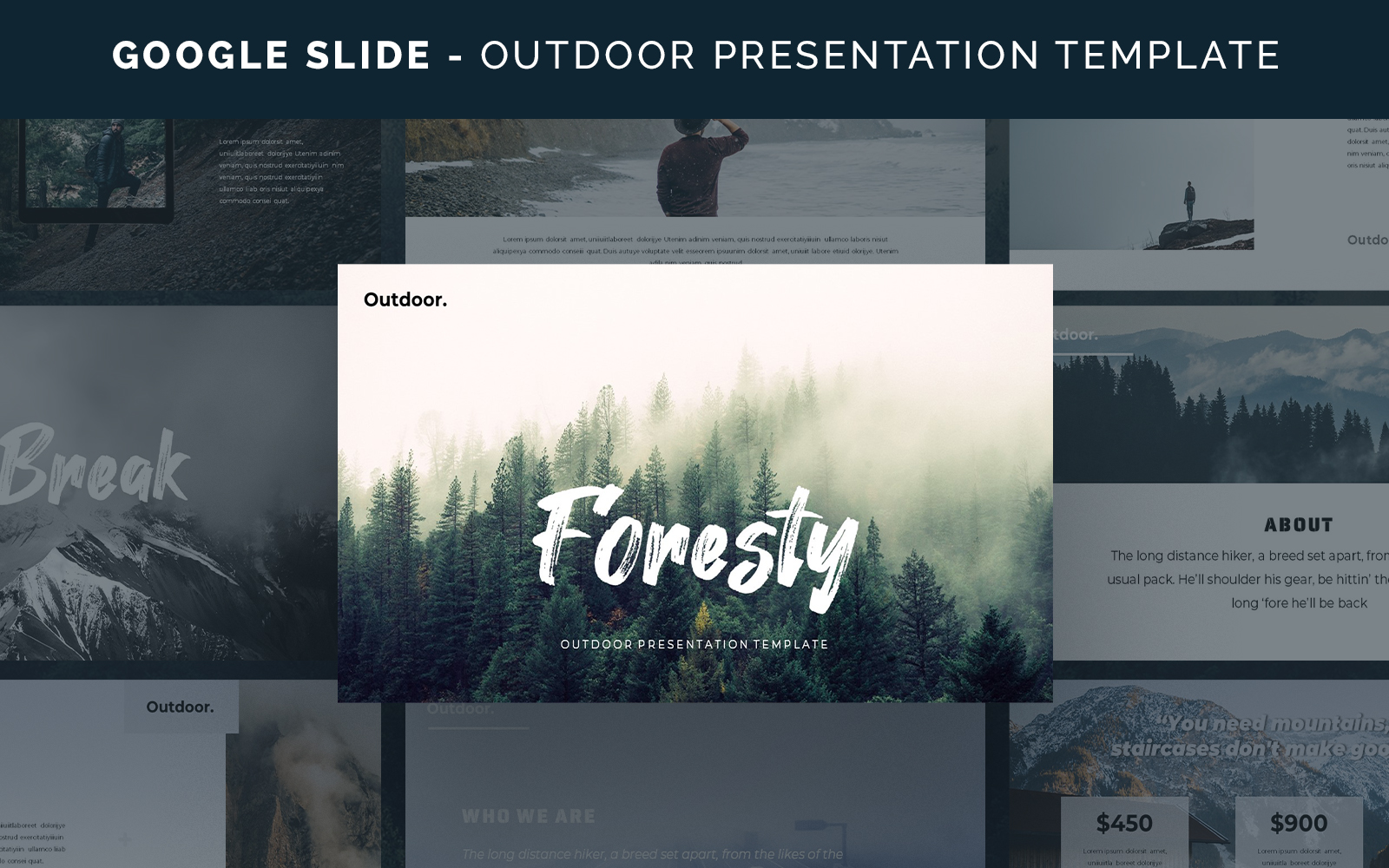 Foresty - Outdoor Template Google Slides