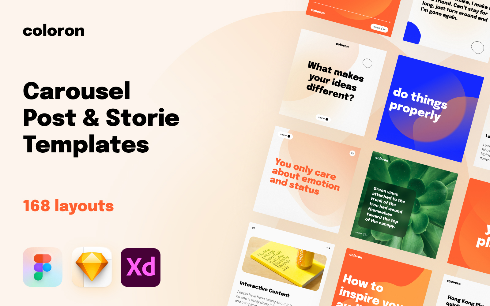 Coloron - Instagram Posts & Stories Social Media Template