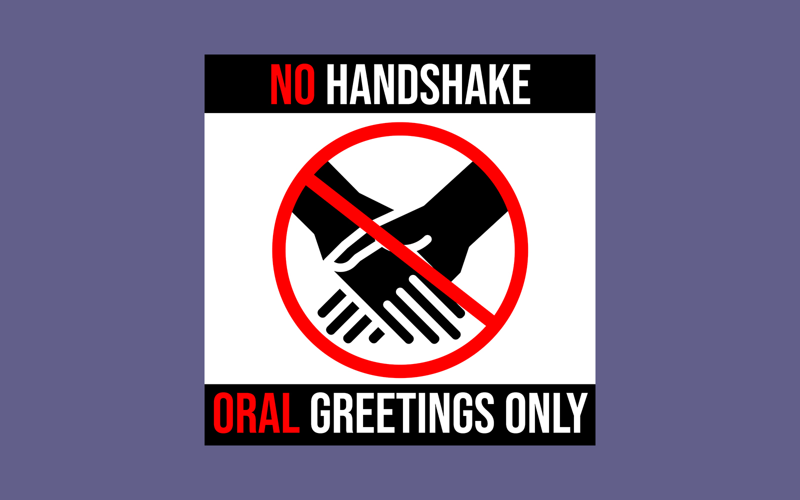 No Handshake Illustration Design - Vector Image