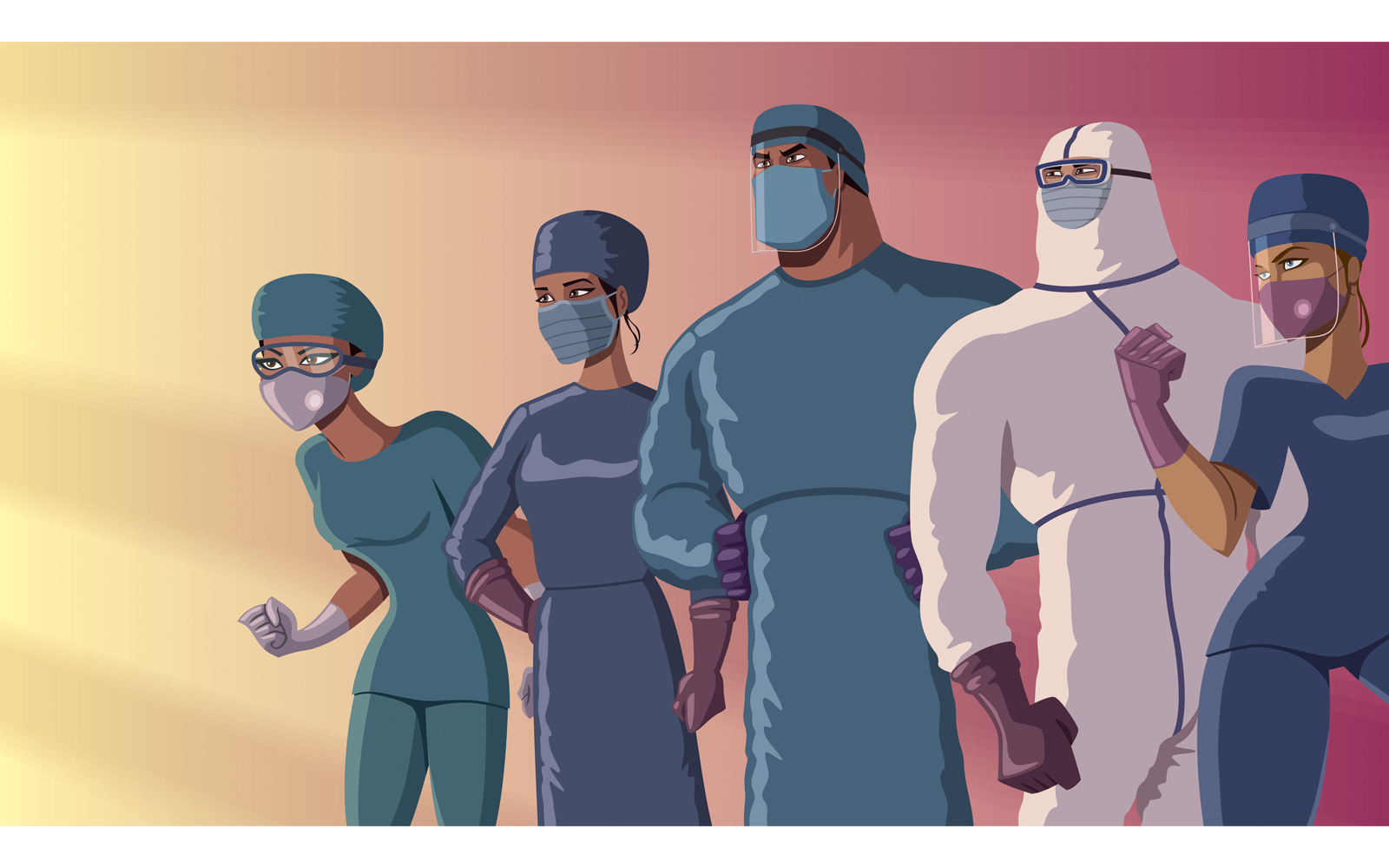 Doctors Heroes Team Dusk - Illustration