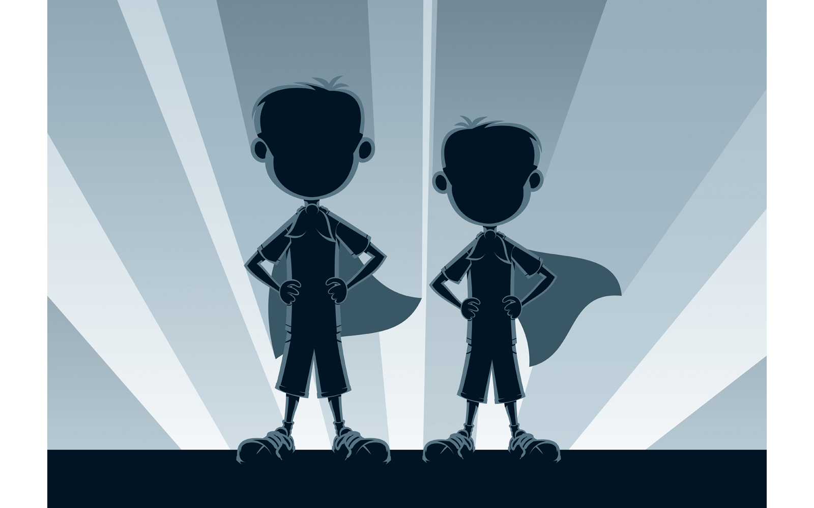 Super Boys Silhouettes - Illustration