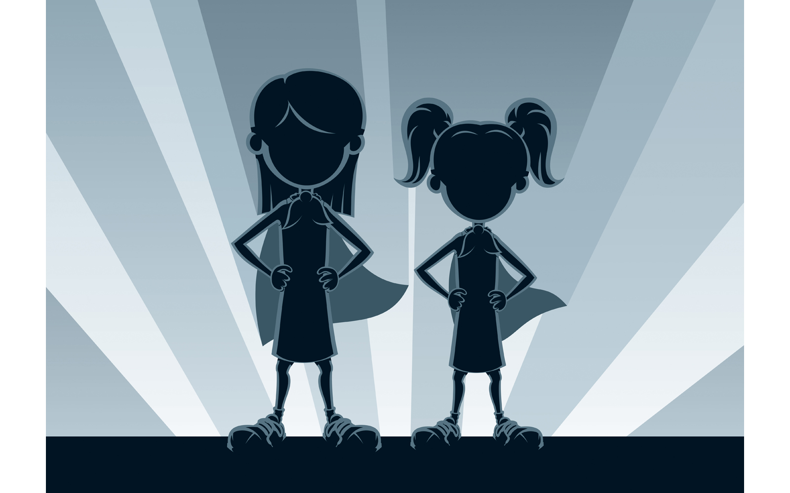 Super Girls Silhouettes - Illustration