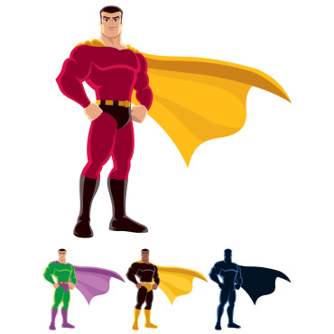 Super Hero Illustrations Templates 152570