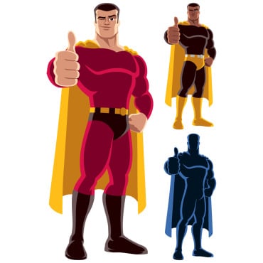 Super Hero Illustrations Templates 152578