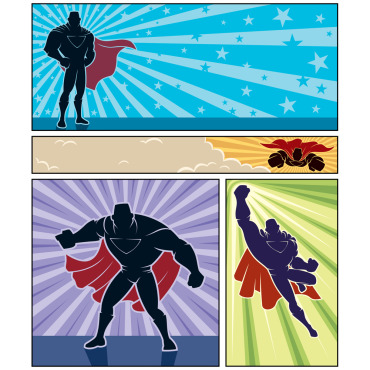 Super Hero Illustrations Templates 152587