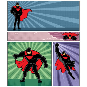 Super Hero Illustrations Templates 152590