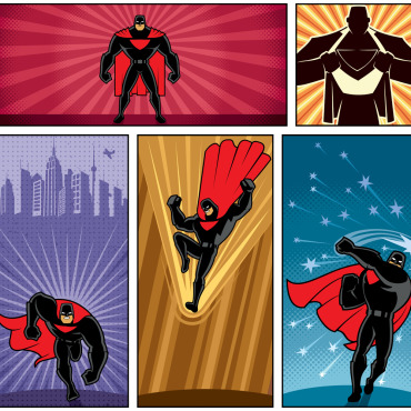 Super Hero Illustrations Templates 152591