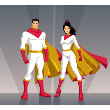 Superheroine Super Illustrations Templates 152605