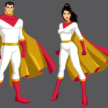 Superman Superheroine Illustrations Templates 152607